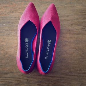 Rothy’s pointed toe chili red size 10
